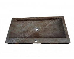 Travertin Noce Evier 1 Bac 100x50 10 cm Adouci 2