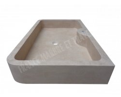 Travertin Beige Évier 100x60 15 cm Adouci 2