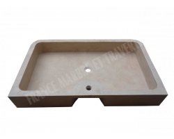 Travertin Beige Évier 100x60 15 cm Adouci 2