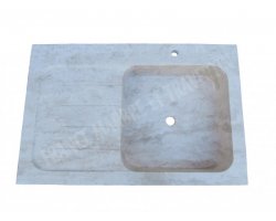 Travertin Beige Évier 90x60 18 cm Adouci 2