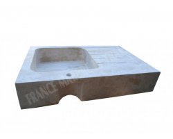 Travertin Beige Évier 90x60 18 cm Adouci 2