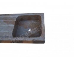 Travertin Noce Évier 90x46 18 cm Adouci 2