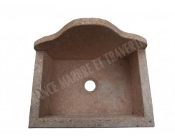 Travertin Jaune Evier 40x25 15 cm Adouci 2