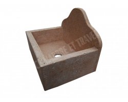 Travertin Jaune Evier 40x25 15 cm Adouci 2