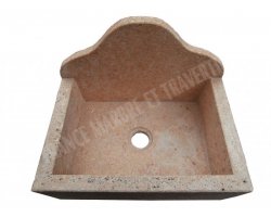 Travertin Jaune Evier 40x25 15 cm Adouci 2