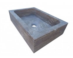 Travertin Noce Évier 70x46 18 cm Adouci 2