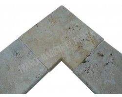 Travertin Beige 3A Margelle Rentrant 40x40 5 Arrondi 2