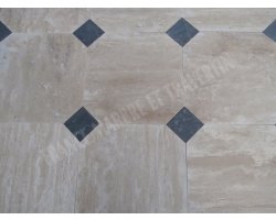 Travertin Beige Nuance Cabochon 40x40 cm Adouci 2
