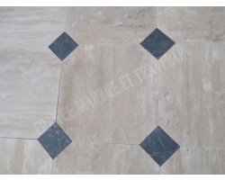 Travertin Beige Nuance Cabochon 40x40 cm Adouci 2