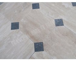 Travertin Beige Nuance Cabochon 40x40 cm Adouci 2