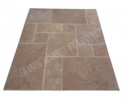 Travertin Noce Opus Romain 1,2 cm Brossé 2