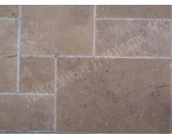 Travertin Noce Opus Romain 1,2 cm Brossé 2