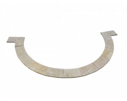 Travertin Beige Margelle Courbe 150/33 3 cm Droit