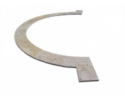 Travertin Beige Margelle Courbe 150/33 3 cm Droit 2