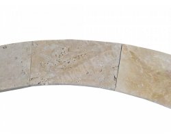 Travertin Beige Margelle Courbe 150/33 3 cm Droit 2