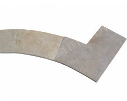 Travertin Beige Margelle Courbe 150/30,5 3 cm Droit 2