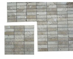 Travertin Beige Mosaïque 3x10 cm Antique   2