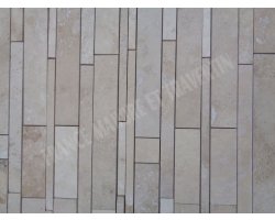 Travertin Beige Mosaïque Bande Libre Adouci 2