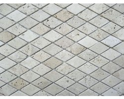 Travertin Beige Mosaïque Losange Antique  2