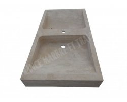 Travertin Beige Évier 120x60 15 cm Adouci 2