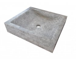 Travertin Silver Évier 50x50 10 cm Adouci 2