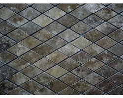 Travertin Noce Mosaïque Grande Losange Antique  2