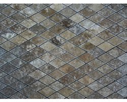 Travertin Noce Mosaïque Grande Losange Antique  2