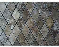 Travertin Noce Mosaïque Grande Losange Antique  2