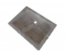 Travertin Walnut Évier 50x70 10 cm Adouci 2