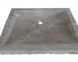 Travertin Walnut Évier 50x70 10 cm Adouci 2