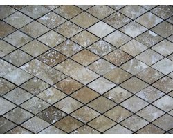 Travertin Beige Mosaïque Losange Adouci  2