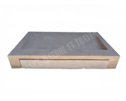 Travertin Beige Évier Design 90x50 12 cm Adouci 2