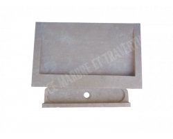 Travertin Beige Évier Design 90x50 12 cm Adouci 2