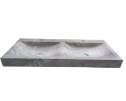 Travertin Silver Évier 2 Bacs 120x50 10 cm Adouci 2