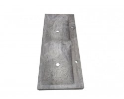 Travertin Silver Évier 2 Bacs 120x50 10 cm Adouci 2