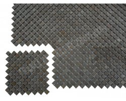 Travertin Noce Mosaïque 2,3x2,3 cm Diagonal Antique  2
