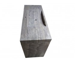 Travertin Silver Évier 120x50 10 cm Meuble 1 Bac Adouci 2