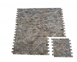 Travertin Noce Mosaïque 2,3x4,8 cm Antique  2