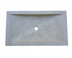Travertin Beige Évier 70x40 10 cm Adouci 2