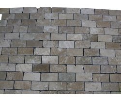 Travertin Beige Mosaïque 4,8x10 cm Antique  2