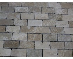 Travertin Beige Mosaïque 4,8x10 cm Antique  2