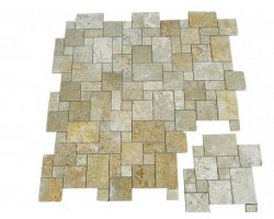 Travertin Jaune Mosaïque Big Opus Romain Antique 2