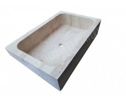 Travertin Beige Évier 70x46 18 cm Adouci 2
