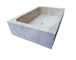 Travertin Beige Évier 70x46 18 cm Adouci 2