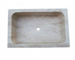 Travertin Beige Évier 70x46 18 cm Adouci 2