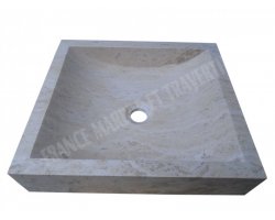 Travertin Beige Evier 45x40 10 cm Adouci 2
