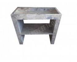 Travertin Silver Evier 100x50 10 cm Meuble 1 Bac  2
