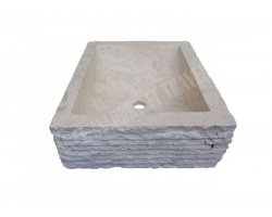 Travertin Beige Évier 40x50x15 cm Adouci 2