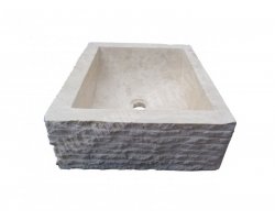 Travertin Beige Évier 40x50x15 cm Adouci 2