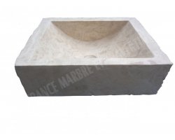 Travertin Beige Évier 40x50x15 cm Adouci 2